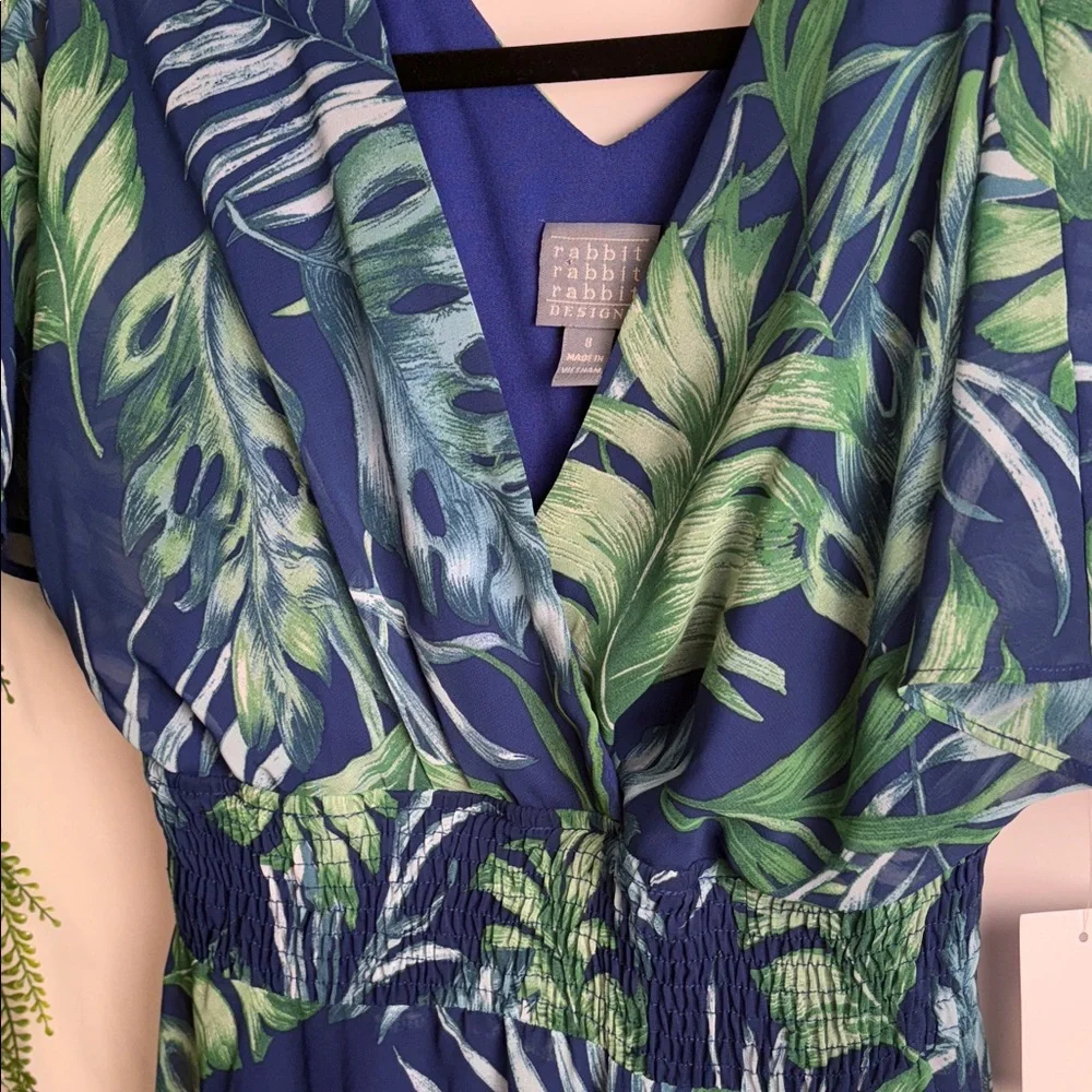 Rabbit Rabbit Rabbit Blue and Green Patterned Dress - Picture 4 of 15